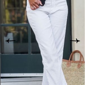 NWT Cropped White Linen Pants
